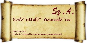 Szánthó Azucséna névjegykártya